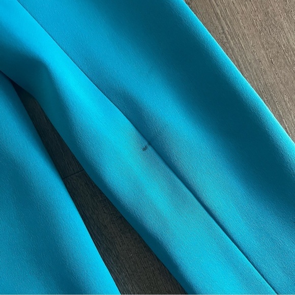 Alice + Olivia Shan Solid Oversized Satin Blazer - Ocean Blue - Size 4 - Picture 11 of 15